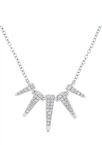 1/5 ct. t.w. Diamond Triangle Necklace in Sterling Silver