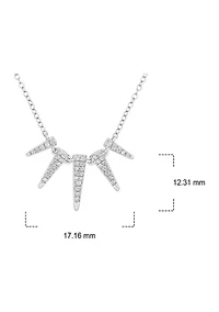 1/5 ct. t.w. Diamond Triangle Necklace in Sterling Silver