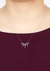 1/5 ct. t.w. Diamond Triangle Necklace in Sterling Silver