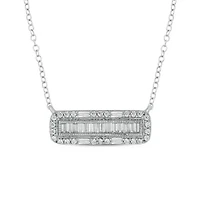 1/5 ct. t.w. Diamond Bar Necklace In Sterling Silver