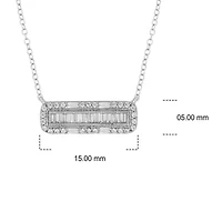 1/5 ct. t.w. Diamond Bar Necklace In Sterling Silver