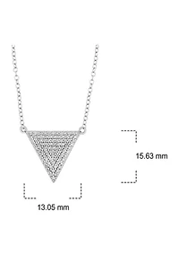 1/4 ct. t.w. Diamond Triangle Pendant Necklace in Sterling Silver
