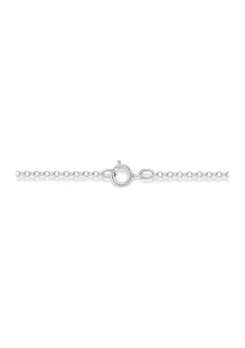 ct. t.w. Diamond Evil Eye Necklace In Sterling Silver