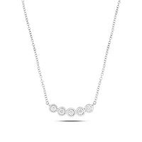 Lab Created 1/4 ct. t.w. Lab Grown Diamond Eternite Shaped Necklace in Sterling Silver