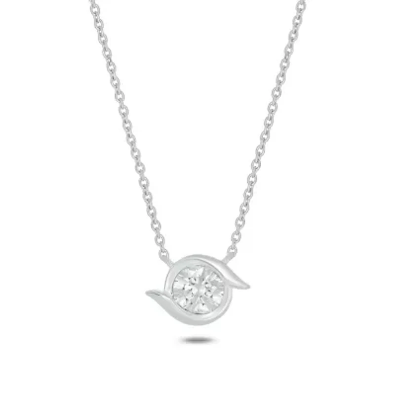 Lab Created 1/3 ct. t.w. Lab Grown Diamond Solitaire Necklace in Sterling Silver