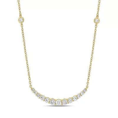 3/8 carat, Diamond Smiley stunning Necklace Pendant in 14K Yellow Gold