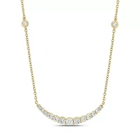3/8 carat, Diamond Smiley stunning Necklace Pendant in 14K Yellow Gold