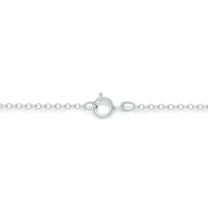 Lab Created 1/2 ct. t.w. Lab Grown Diamond Round Shaped Necklace in Sterling Silver