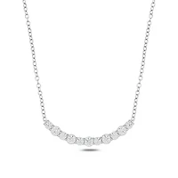 Lab Created 1 ct. t.w. Lab Grown Diamond Smiley Necklace in 10K White Gold