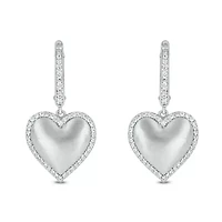 1/5 carat, Diamond Cross Pendant in sterling silver