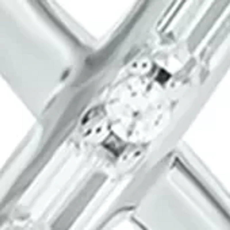 1/8 ct. t.w. Baguette Round White Diamond Infinity Pendant Necklace in Sterling Silver