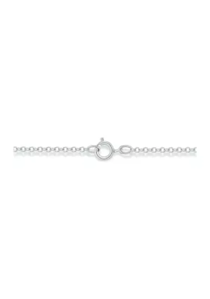 1/10 ct. t.w. Diamond Paper Clip styled Pendant in Sterling Silver