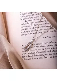 1/10 ct. t.w. Diamond Paper Clip styled Pendant in Sterling Silver
