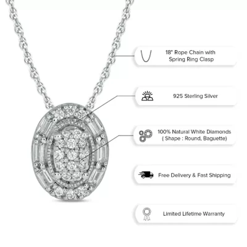 1/10 ct. t.w. Diamond Fashion Pendant in Sterling Silver