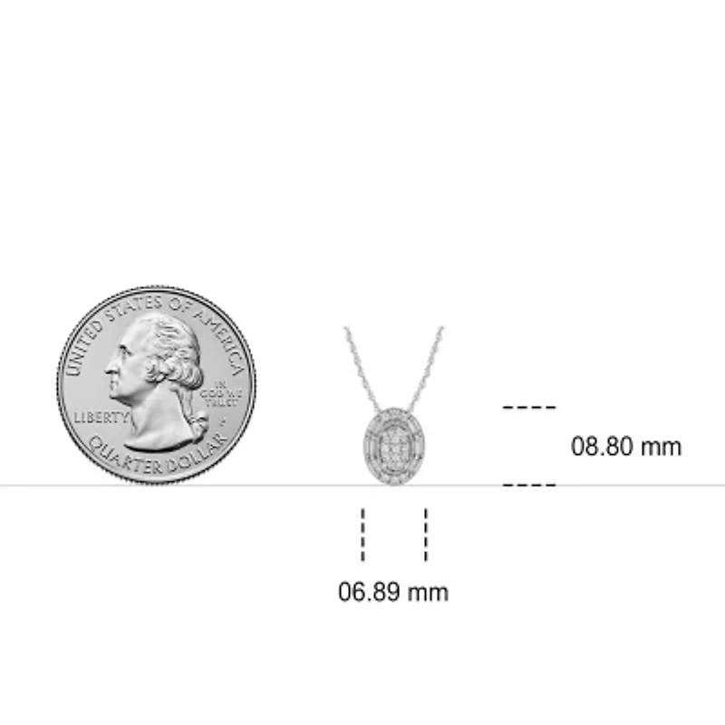 1/10 ct. t.w. Diamond Fashion Pendant in Sterling Silver