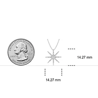 1/10 ct. t.w. Diamond Star Pendant in Sterling Silver