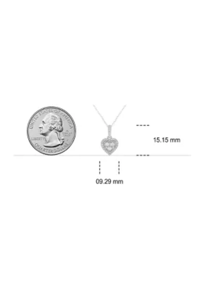 1/6 ct. t.w. Diamond Heart Pendant in Sterling Silver