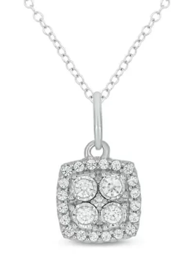 1/ ct. t.w. Diamond Miracle Fashion Pendant in Sterling Silver