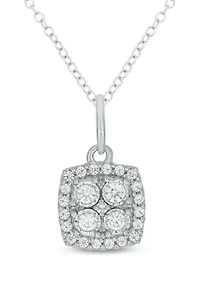 1/ ct. t.w. Diamond Miracle Fashion Pendant in Sterling Silver