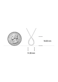 1/3 ct. t.w. Diamond Drop Shape Pendant in 10K White Gold