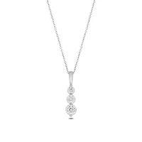Lab Created 1/2 Carat Lab-Grown 3 Diamond Graduations Pendant in Sterling Silver