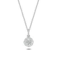 Lab Created 1/4 Carat Lab-Grown Round Diamond Pendant in Sterling Silver