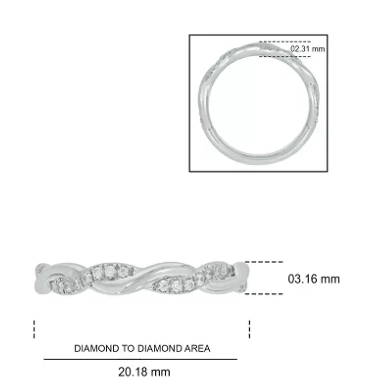 1/ ct. t.w. Diamond Anniversary Band in Sterling Silver
