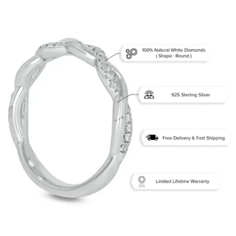 1/ ct. t.w. Diamond Anniversary Band in Sterling Silver