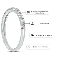 1/4 ct. t.w. Diamond Anniversary Band in Sterling Silver