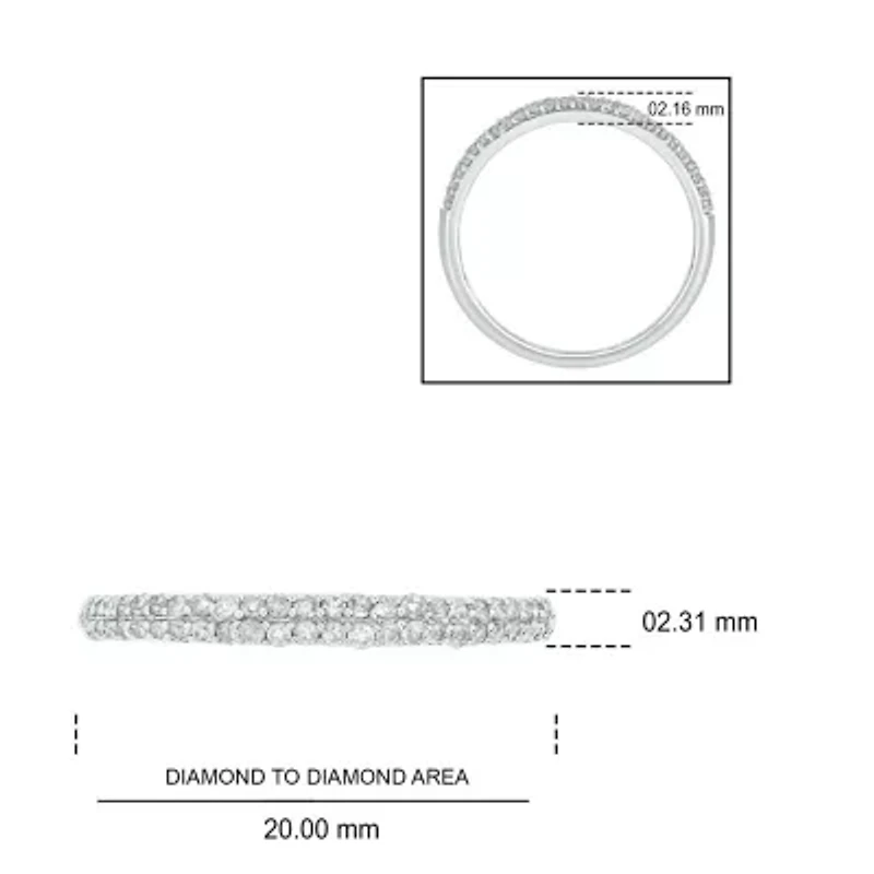 1/ ct. t.w. Diamond Anniversary Band in Sterling Silver