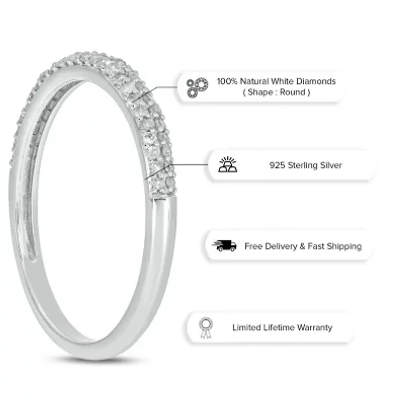 1/ ct. t.w. Diamond Anniversary Band in Sterling Silver