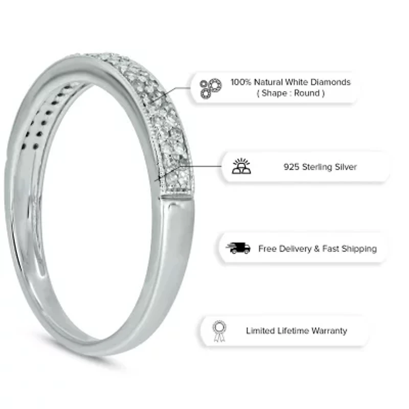 1/4 ct. t.w. Diamond Anniversary Band in Sterling Silver