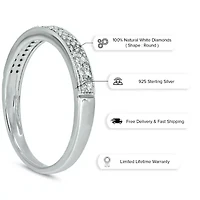 1/4 ct. t.w. Diamond Anniversary Band in Sterling Silver