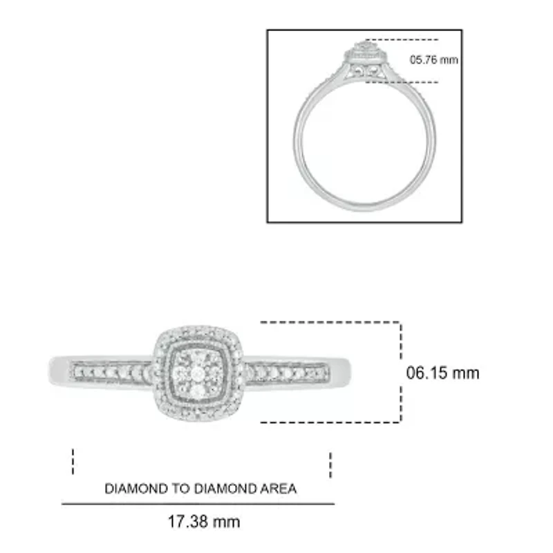 Diamond Accent Promise Ring In Sterling Silver
