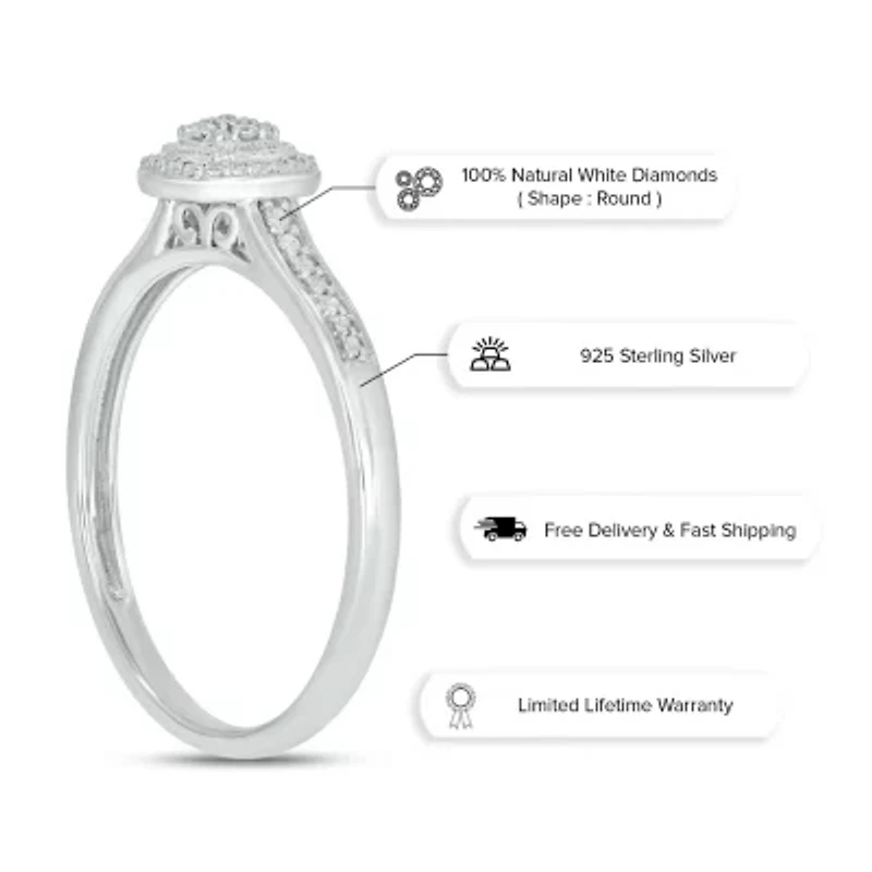 Diamond Accent Promise Ring In Sterling Silver