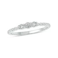 1/10 ct. t.w. Diamond Three Stone Promise Ring In Sterling Silver
