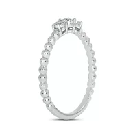 1/10 ct. t.w. Diamond Three Stone Promise Ring In Sterling Silver