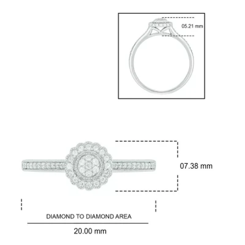 1/5 ct. t.w. Diamond Promise Ring In Sterling Silver