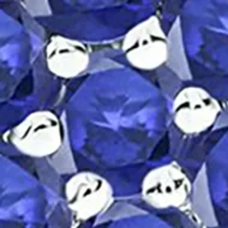 1/10 ct. t.w. Diamond and 3/8 Natural Blue Sapphire Charm Ring 14K White Gold