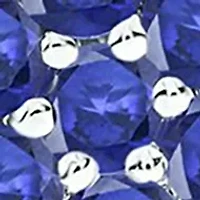1/10 ct. t.w. Diamond and 3/8 Natural Blue Sapphire Charm Ring 14K White Gold