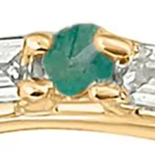 Belk 1/5 Diamond and Natural Emerald color Stone