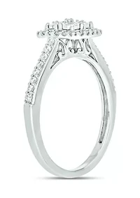 1/3 ct. t.w. Diamond Miracle Plate Promise Ring Sterling Silver