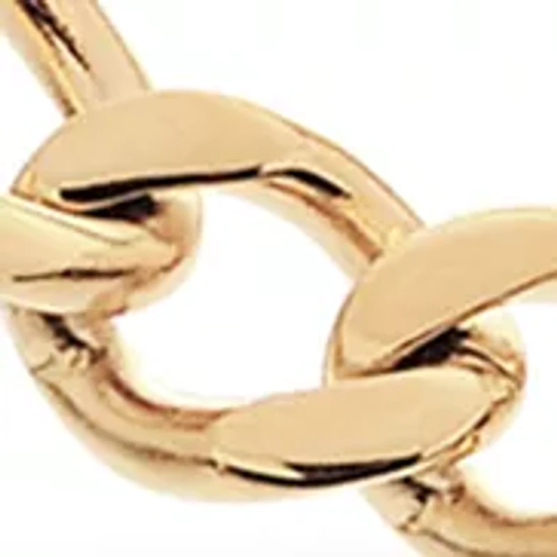 Stainless Steel Gold Ion Plated 3+1 Figaro Necklace and Bracelet Set