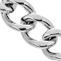 Stainless Steel Figaro Necklace and Bracelet Set