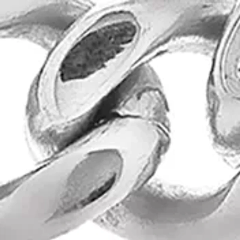 Stainless Steel Cubic Zirconia Curb Link Necklace and Bracelet Set