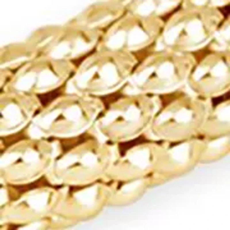 Popcorn Center 7-10 Inch Adjustable Bolo Bracelet in Gold Plated Sterling Silver