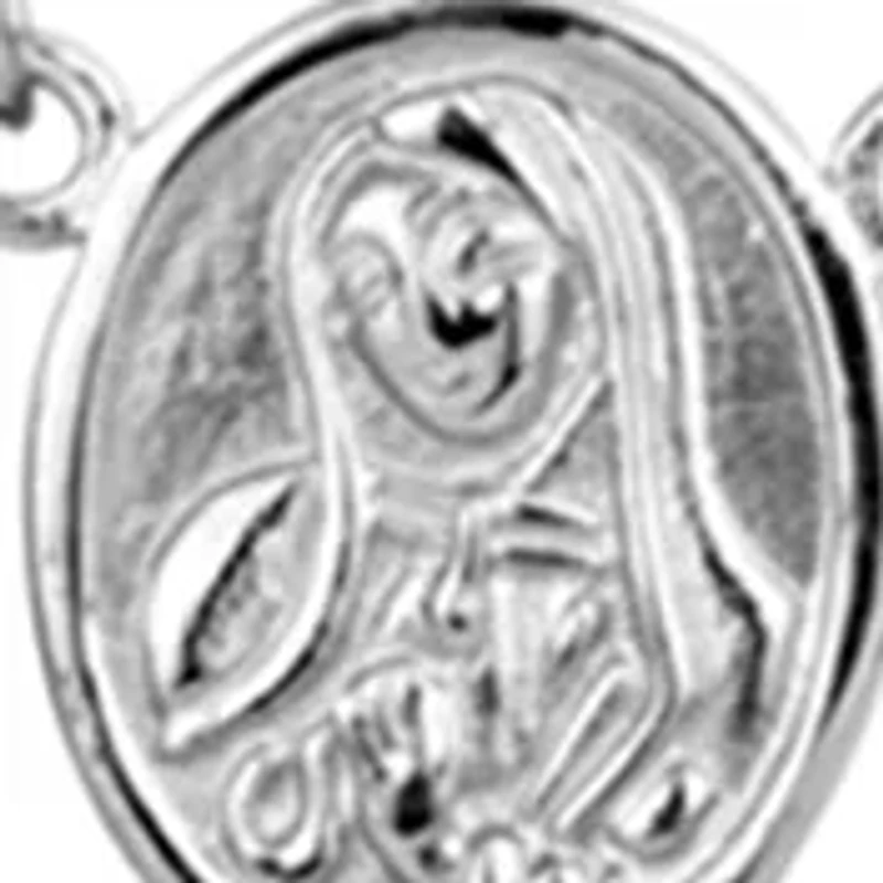 Stainless Steel Bead Rosary 30 Inch Necklace
