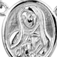 Stainless Steel Bead Rosary 30 Inch Necklace