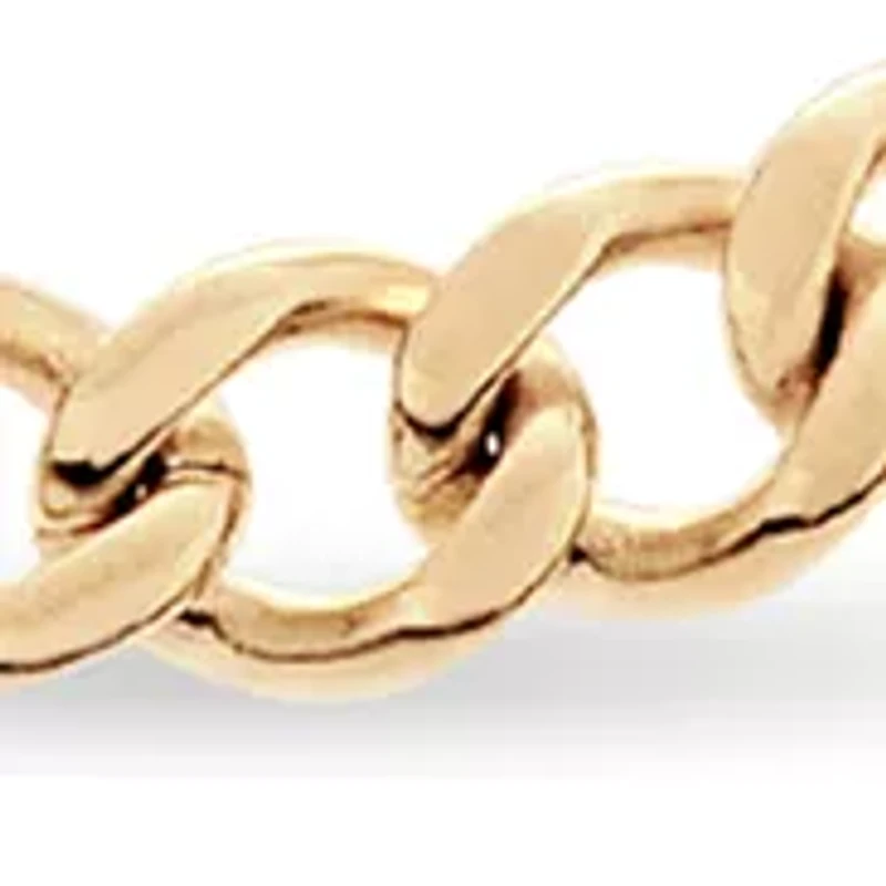 Stainless Steel Gold IP 6 Millimeter Curb Link 20 Inch Chain