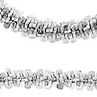 Square Twist Necklace and Bracelet Chain Set in Sterling Silver